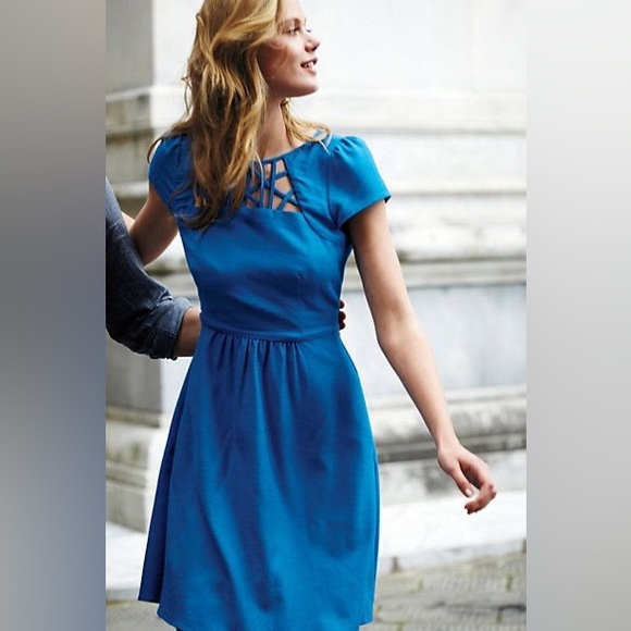 Maeve Blue Mini Dress - Picture 3 of 11